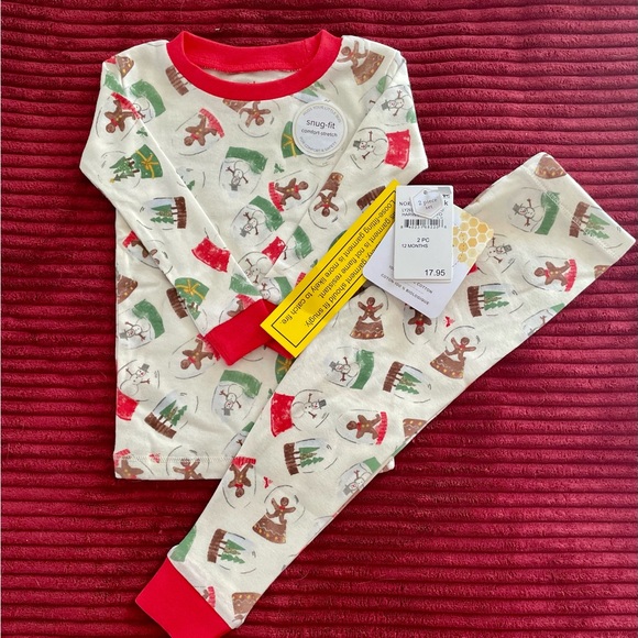 Burt’ Beez Baby 2 piece PJ’s 12 Mos, NWT, great Christmas gift, organic cotton - Picture 1 of 3